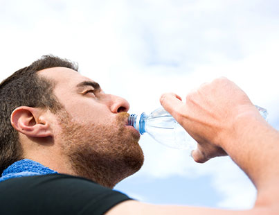 drink plenty of fluids to avoid hyperthermia