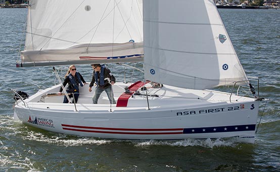American Sailing Association First 22 built by Beneteau sailing in Annapolis MD. © Billy Black