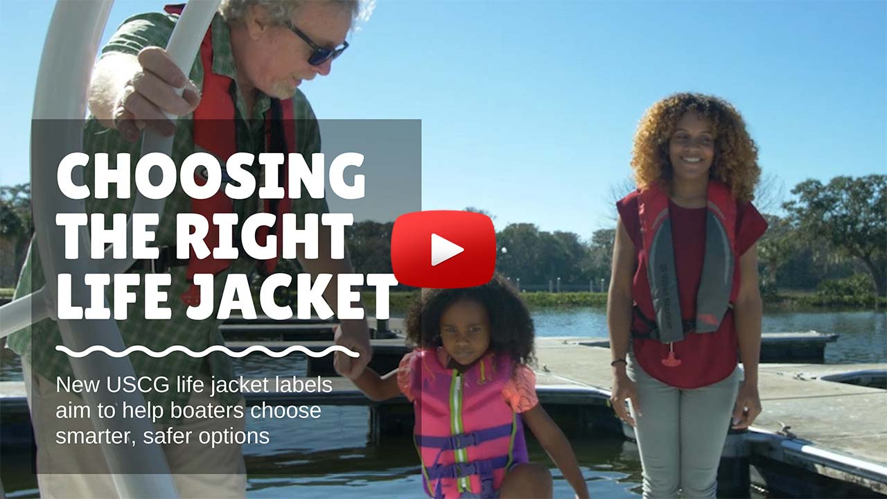 new labeling on a child's life jacket