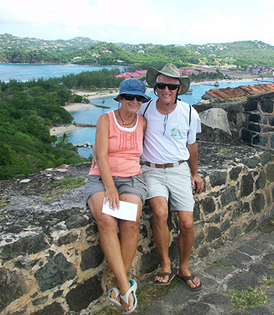 Larry and Ann-Marie in Pigeon Island National Park