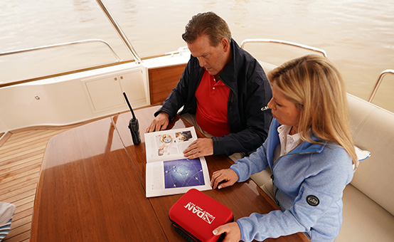 trawler boat owners planning a cruise