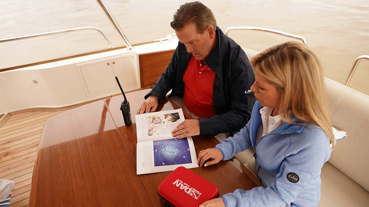 trawler boat owners planning a cruise