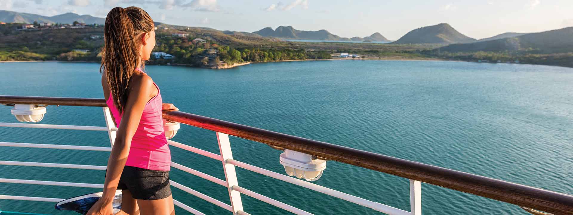 woman traveling on a cruise ship